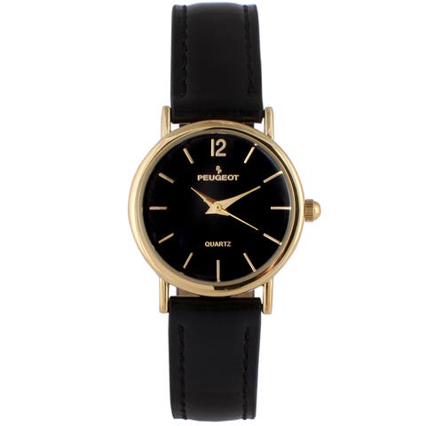 Easy Read Round Leather Watch- 24MM