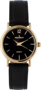 Peugeot Easy Read Round Leather Watch- 24MM