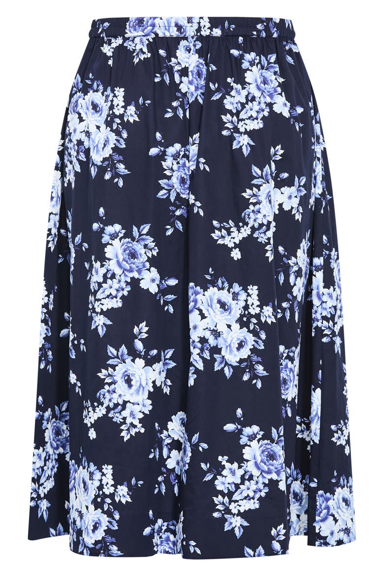 Vacay Floral Print A-Line Skirt, Alternate, color, AMALFI FLORAL