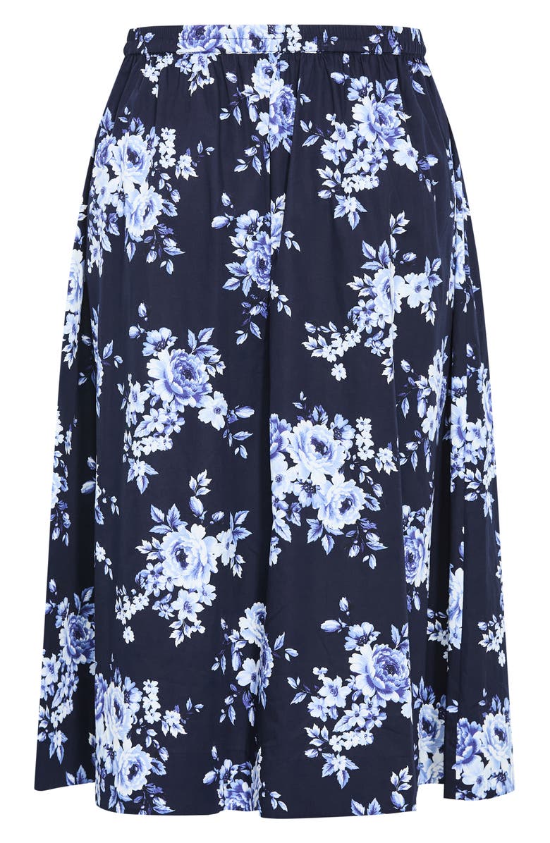 City Chic Vacay Floral Print A-Line Skirt, Alternate, color, Amalfi Floral