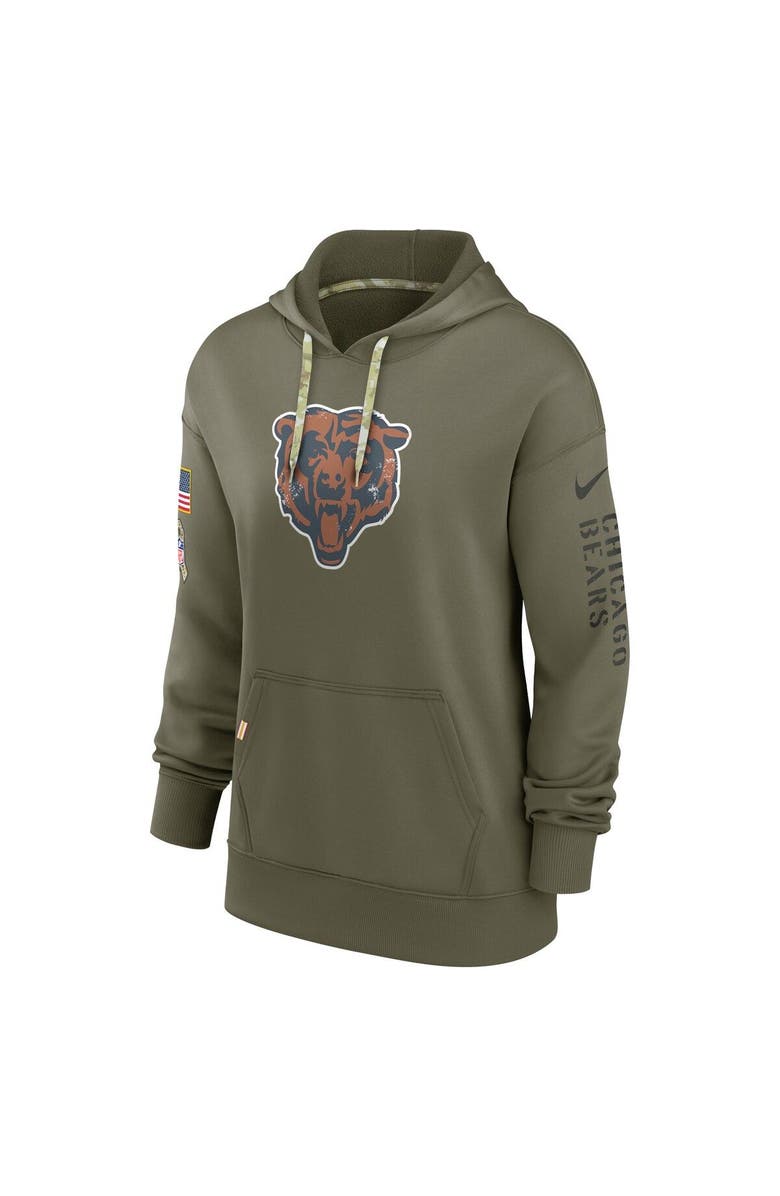 Nike Women's Nike Olive Chicago Bears 2022 Salute To Service Performance Pullover Hoodie, Alternate, color,