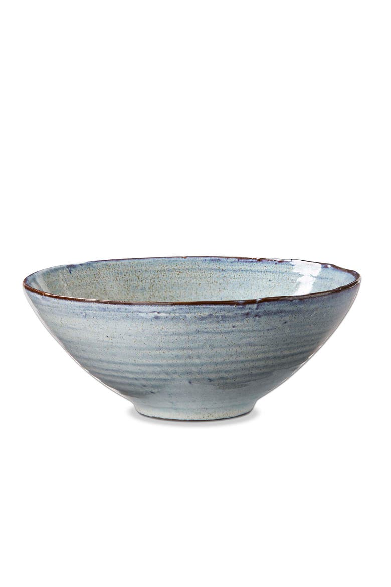 Porto Large Light Blue Stoneware Serving Bowl Dishwasher Safe, Main, color, Blue