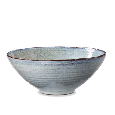 Porto Large Light Blue Stoneware Serving Bowl Dishwasher Safe