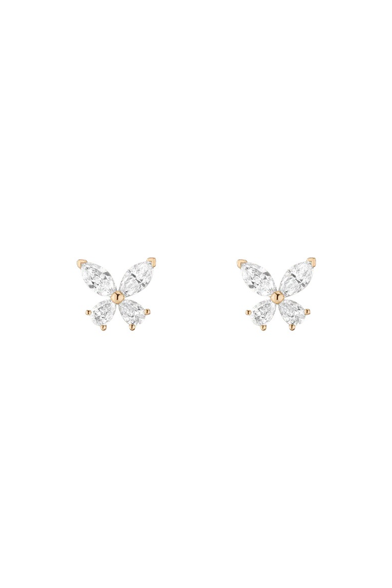 Lab Grown Sapphire Butterfly Earrings, Main, color, Yellow Gold Vermeil