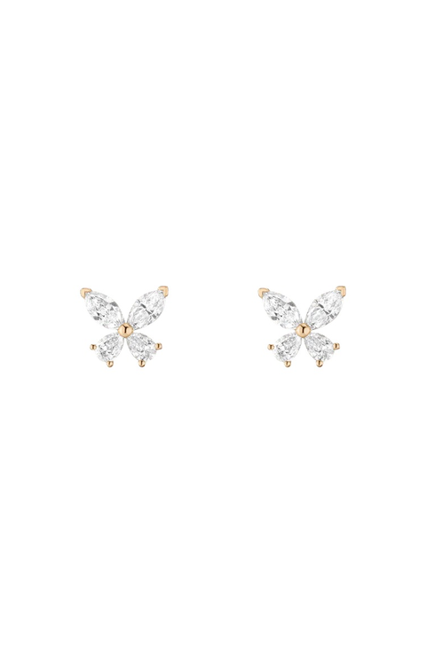 Lab Grown Sapphire Butterfly Earrings