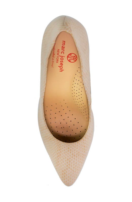 Marc Joseph New York Cortland St Leather Pump, Alternate, color, Nude Snake