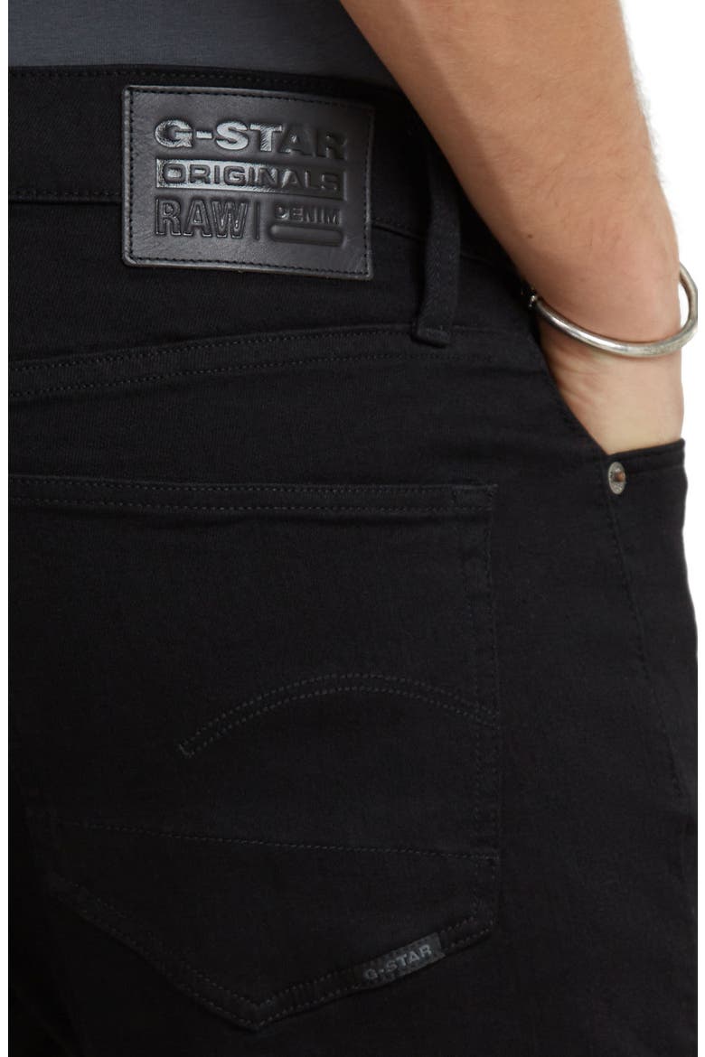 3301 Slim Fit Jeans, Alternate, color, PITCH BLACK