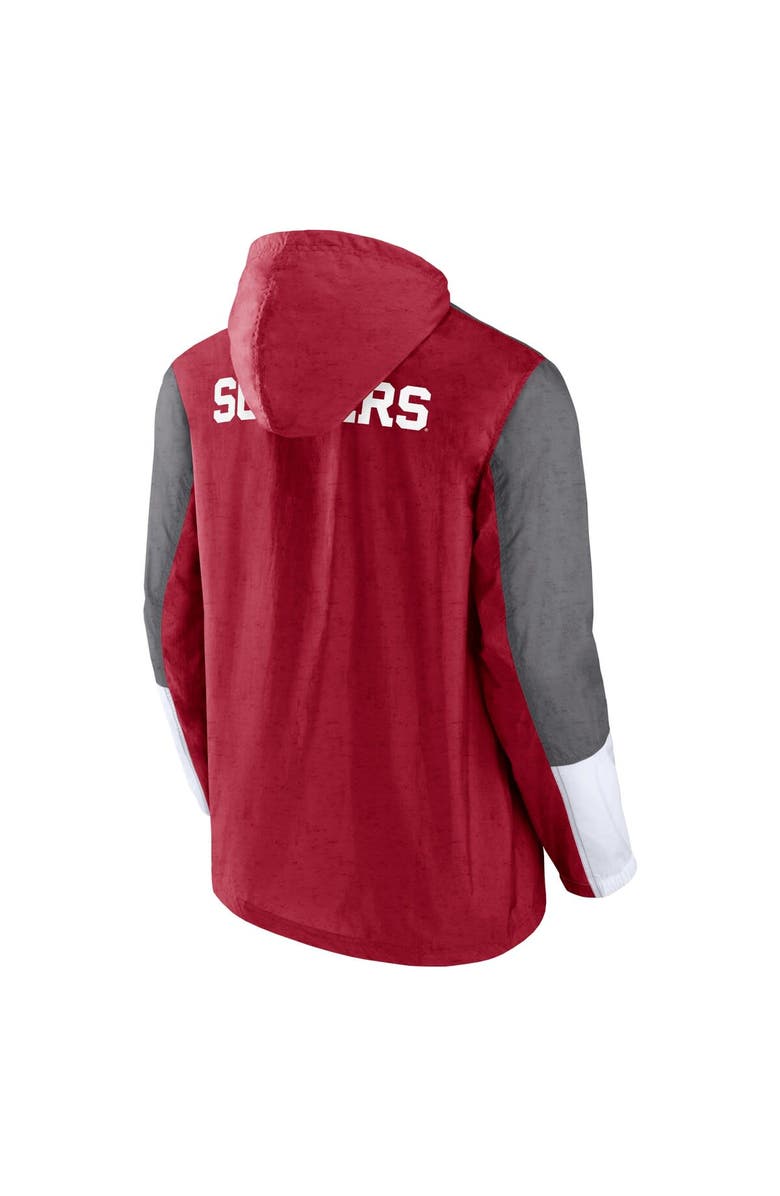 FANATICS Men's Fanatics Branded Crimson/Gray Oklahoma Sooners Game Day Ready Full-Zip Jacket, Alternate, color, Crimson