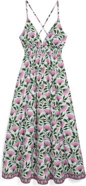 vineyard vines Sconset Floral Smocked Stretch Cotton Sundress
