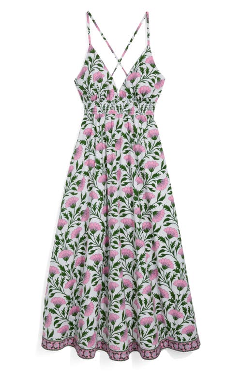 Vineyard Vines Sconset Floral Smocked Stretch Cotton Sundress In Multi