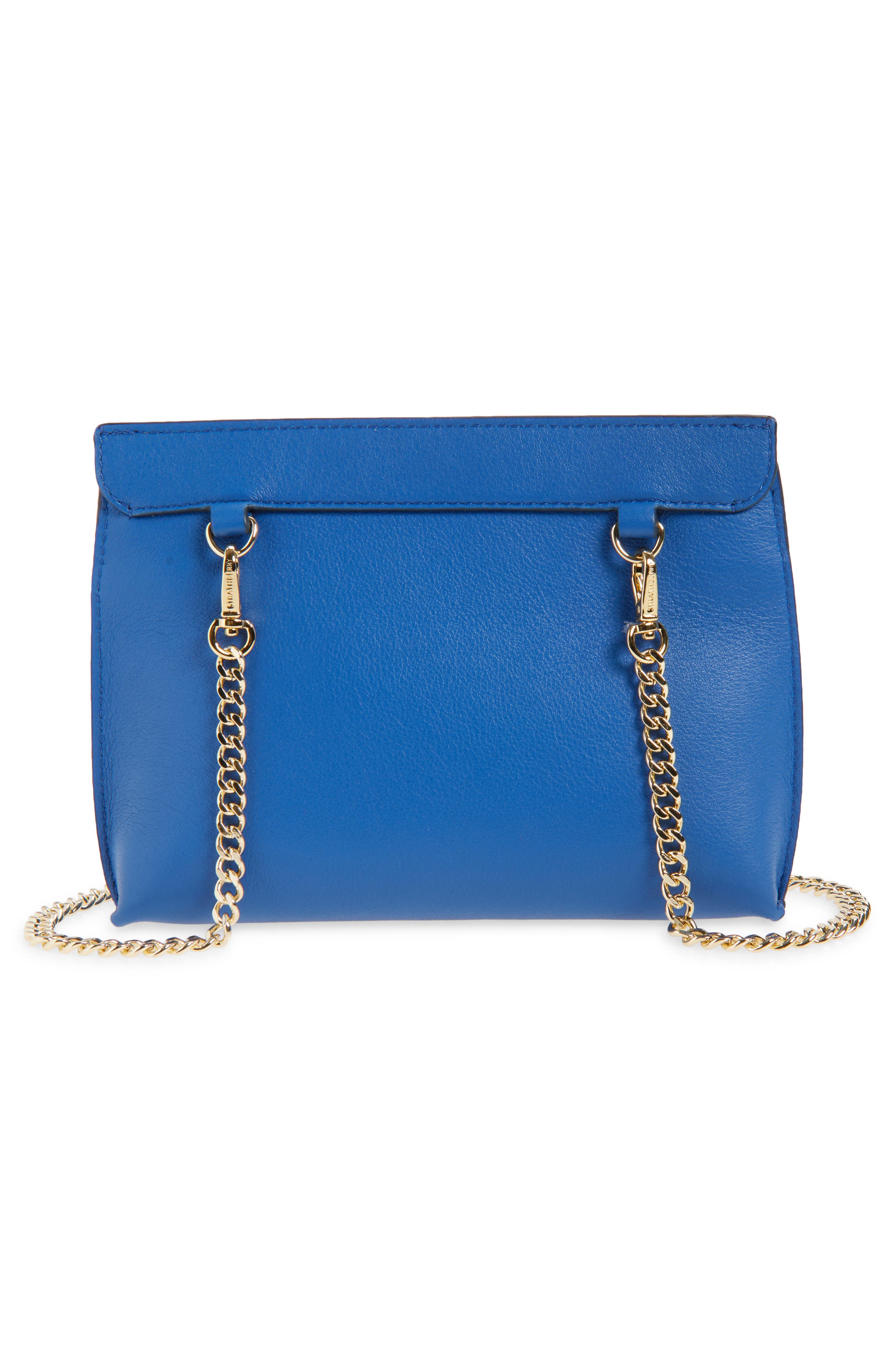 Strathberry Mini Stylist Leather Crossbody Bag, Alternate, color, True Blue