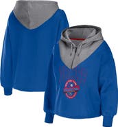 WEAR by Erin Andrews Women's WEAR by Erin Andrews Royal Philadelphia 76ers Pieced Quarter-Zip Hoodie Jacket