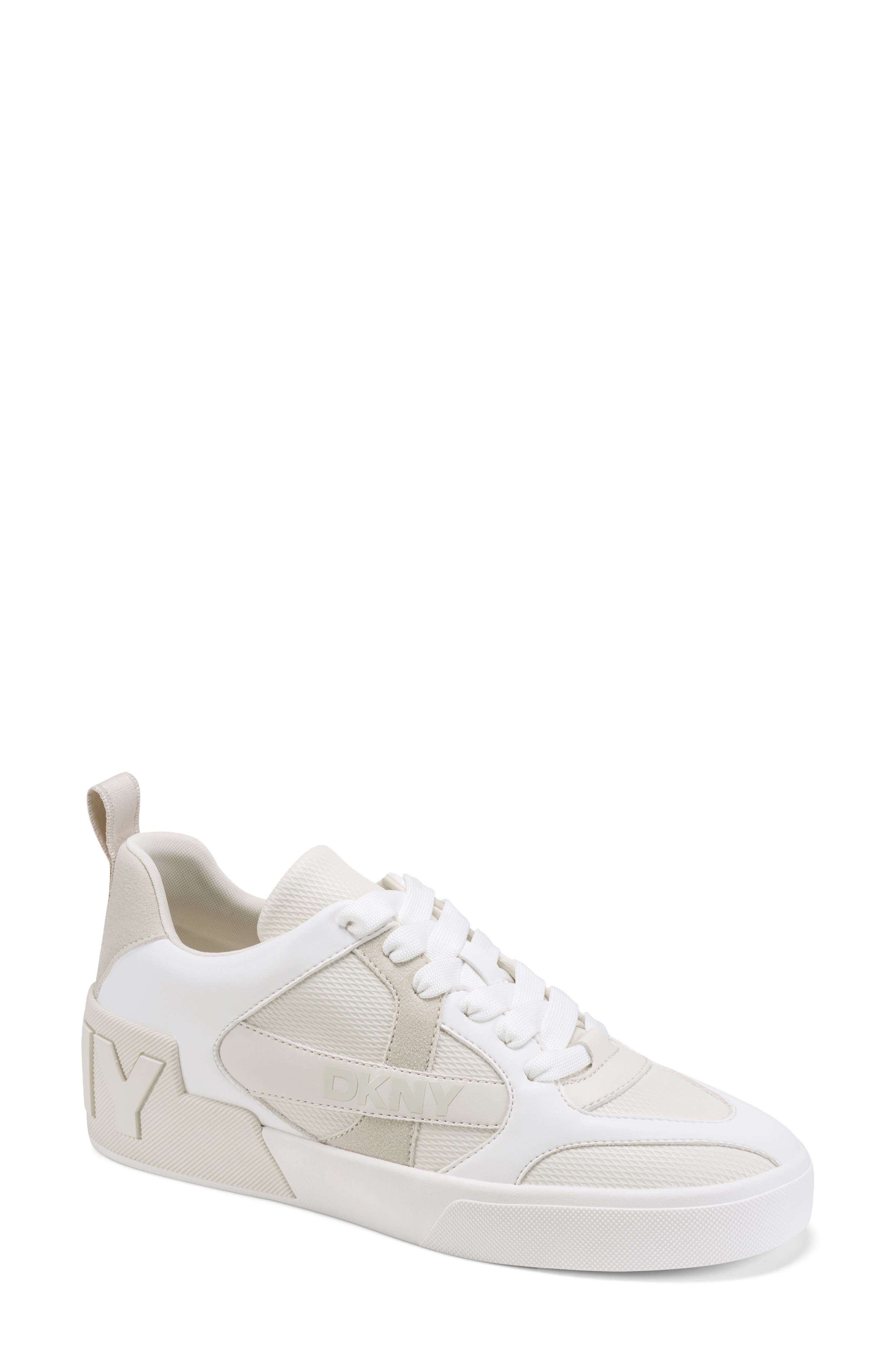 DKNY Magdelena Sneaker, Main, color, Soft White/ White