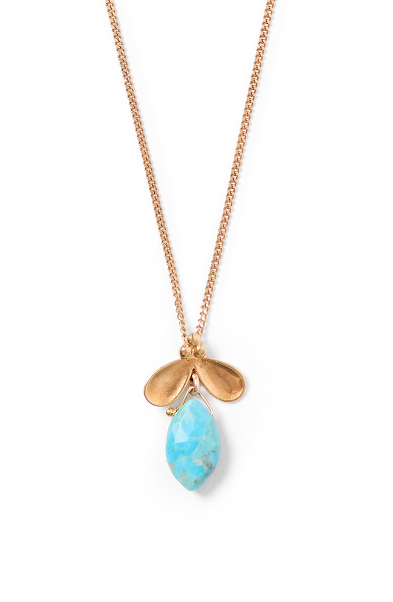 Chan Luu Petal Pendant Necklace, Alternate, color, Turquoise