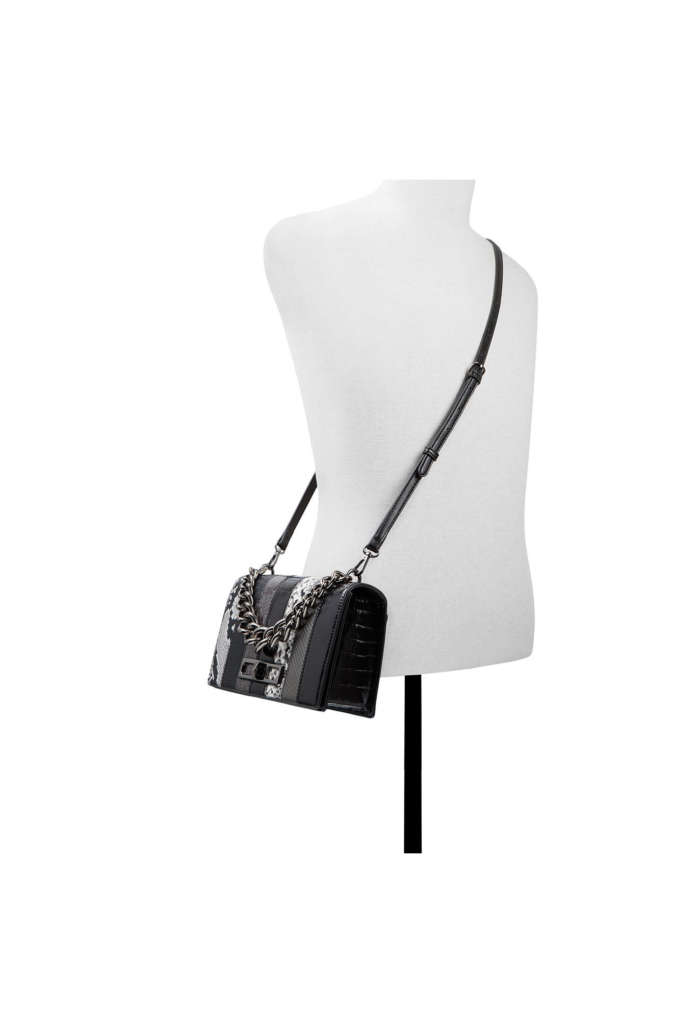 ALDO Qeela Patchwork Faux Leather Crossbody Bag, Alternate, color, 