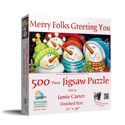 Merry Folks Greeting You 500 piece Jigsaw Puzzle for Adults