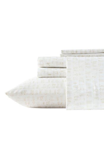 Wrangler Line Dance Print Microfiber Sheet Set In White