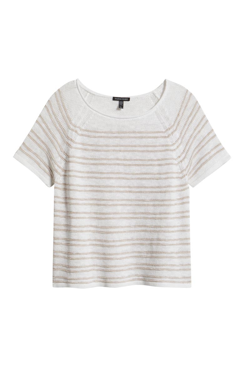 Open Stitch Organic Linen Blend Sweater, Alternate, color, WHEAT