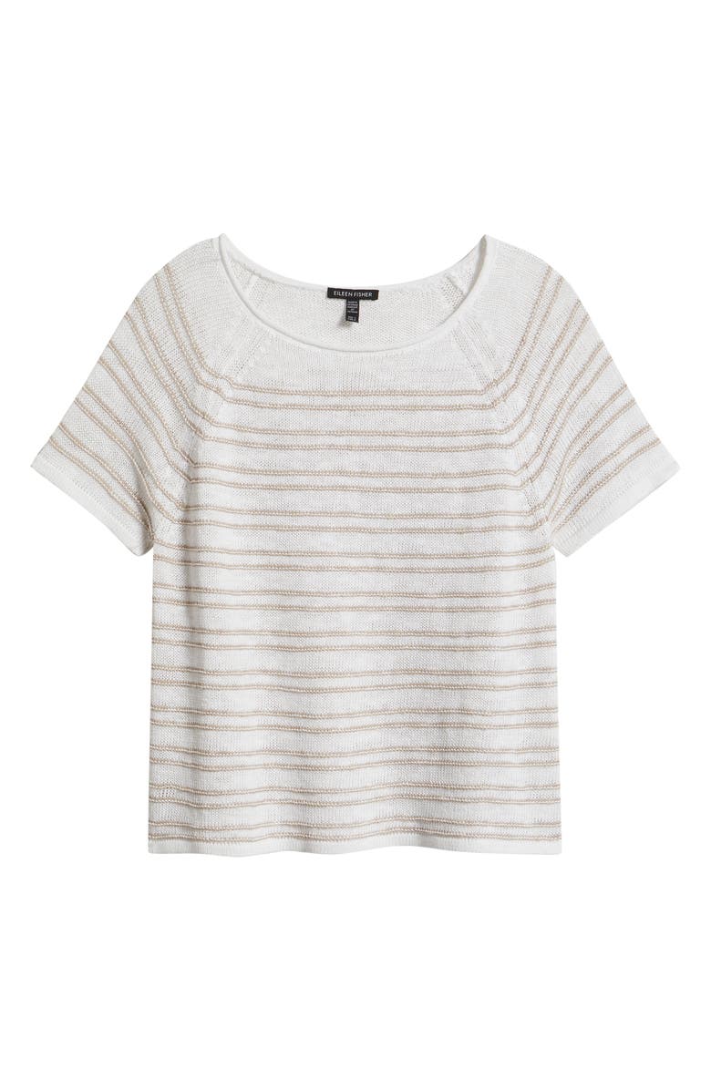 Eileen Fisher Open Stitch Organic Linen Blend Sweater, Alternate, color, 