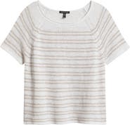 Eileen Fisher Open Stitch Organic Linen Blend Sweater
