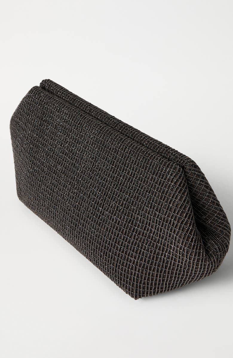 Brunello Cucinelli Precious pouch bag, Alternate, color, Black