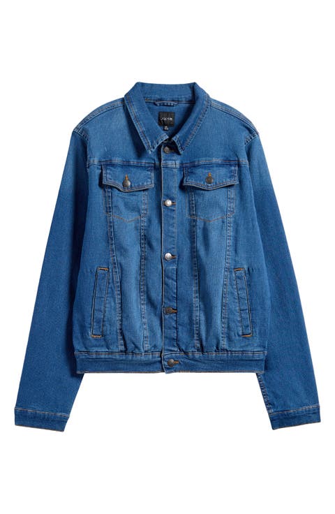 Kids' Knit Denim Trucker Jacket (Big Kid)