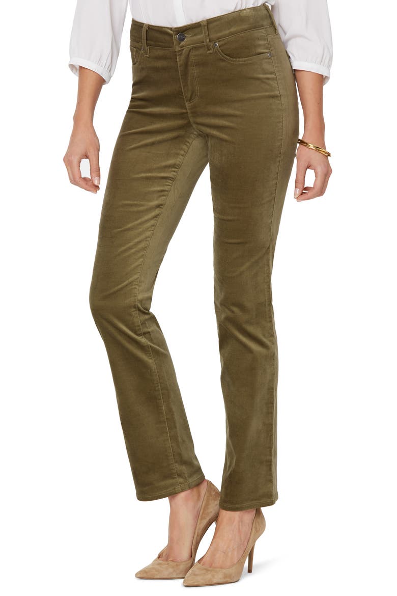 Marilyn Straight Leg Corduroy Pants, Main, color, MARTINI OLIVE