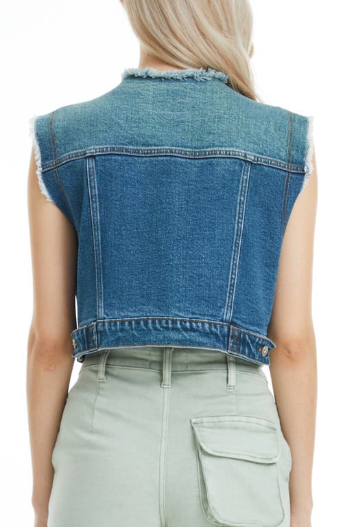 Bayeas Cassie Frayed Denim Vest In Blue