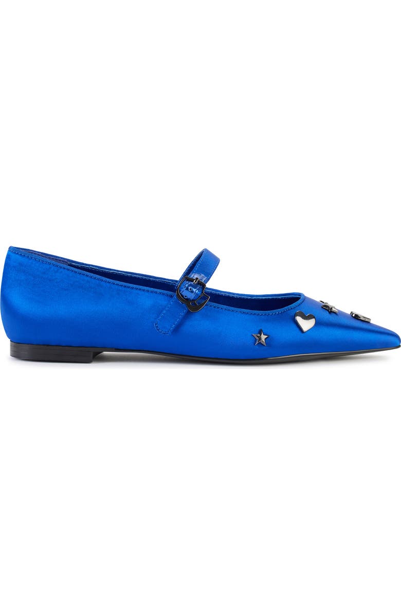 KARL LAGERFELD PARIS Veyda Pointed Toe Mary Jane Flat, Alternate, color, Cobalt