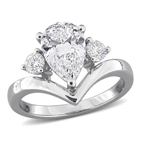 2-1/3 CTW Lab Grown Diamond Engagement Ring 14k