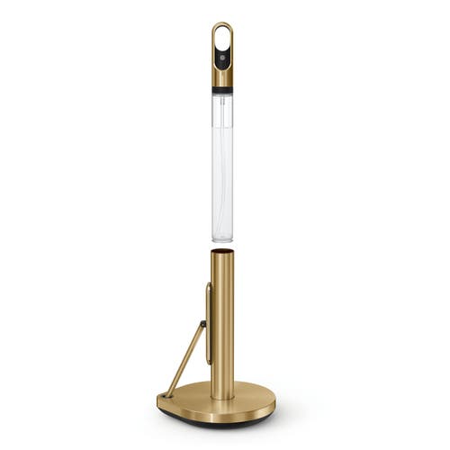 Simplehuman Paper Towel Holder With Spray In Brass
