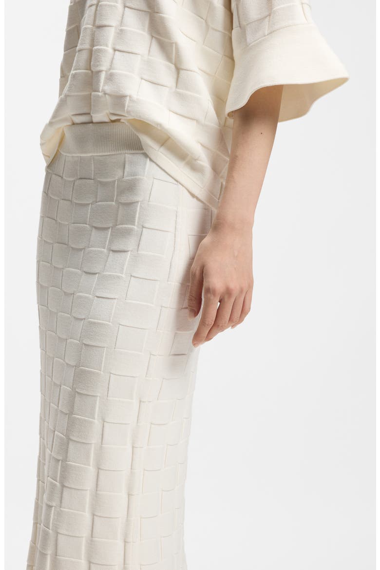 Foppy Textured Skirt, Alternate, color, SOFT CREAM