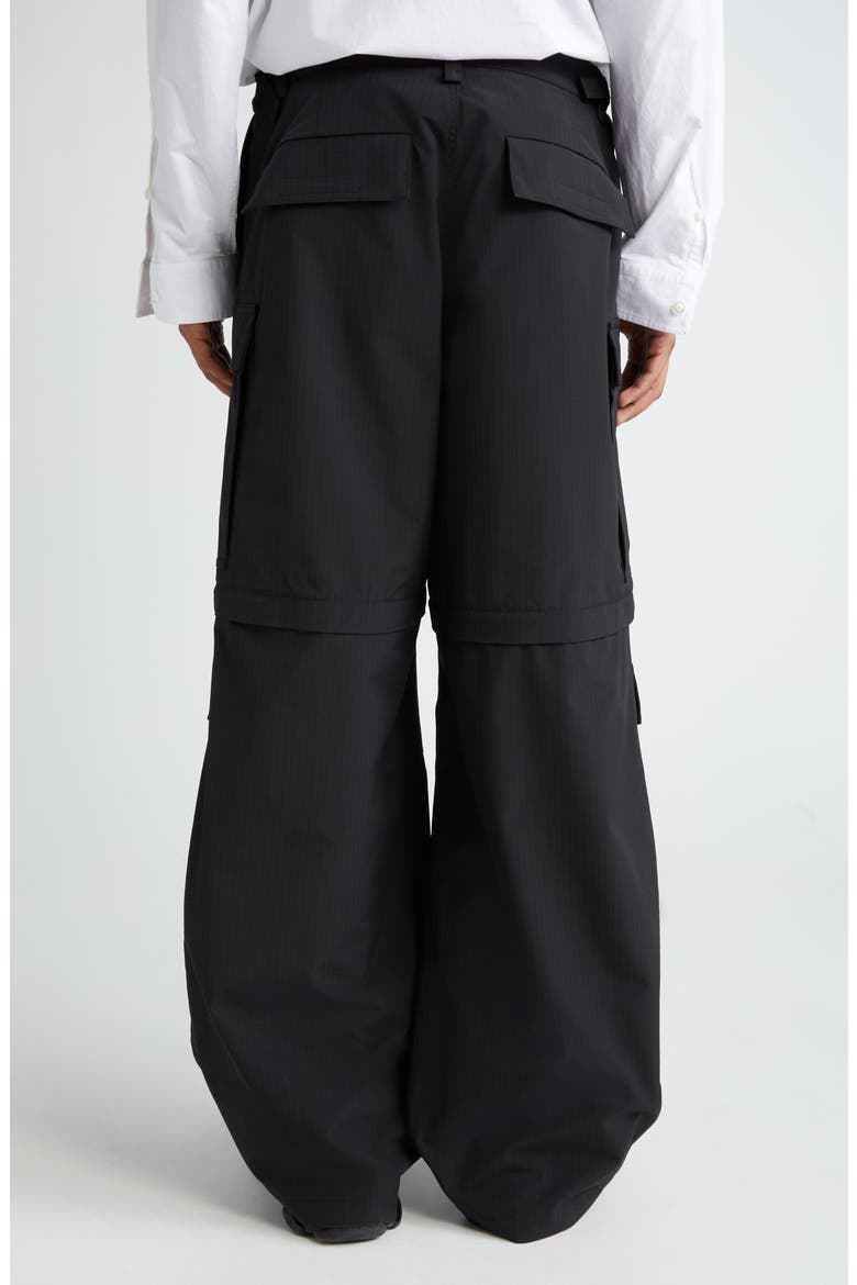 Light Zip-Off Ripstop Cargo Pants, Alternate, color, BLACK