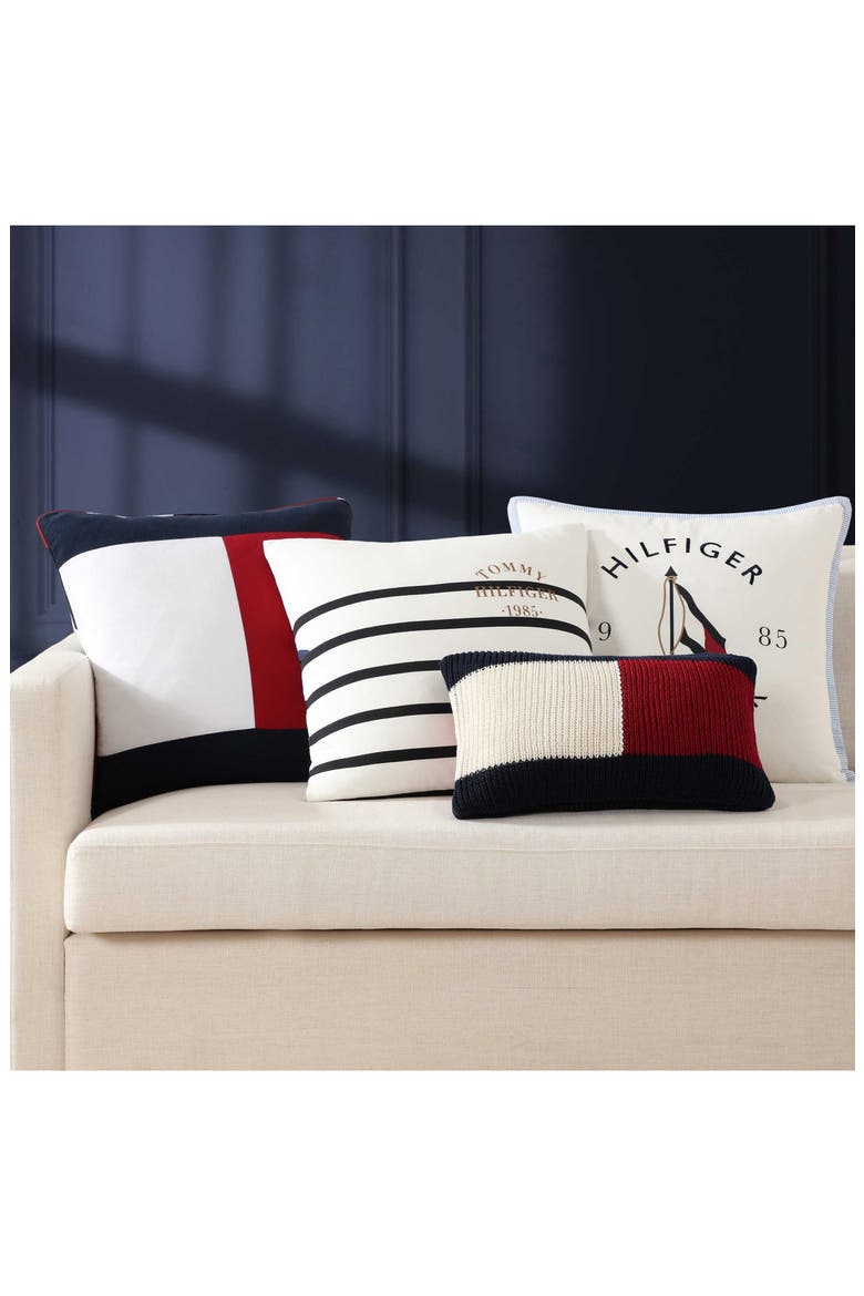 NY Flag Canvas Accent Pillow, Alternate, color, WHITE