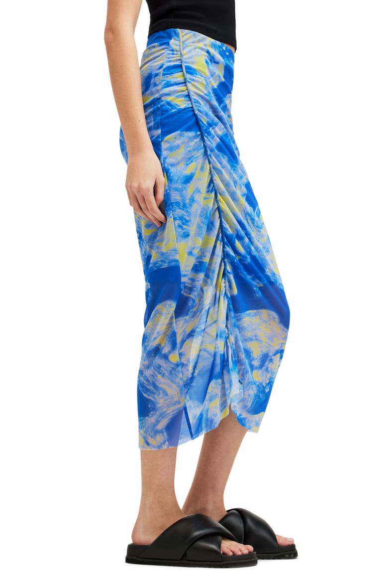 Nora Inspiral Midi Skirt, Alternate, color, ELECTRIC BLUE