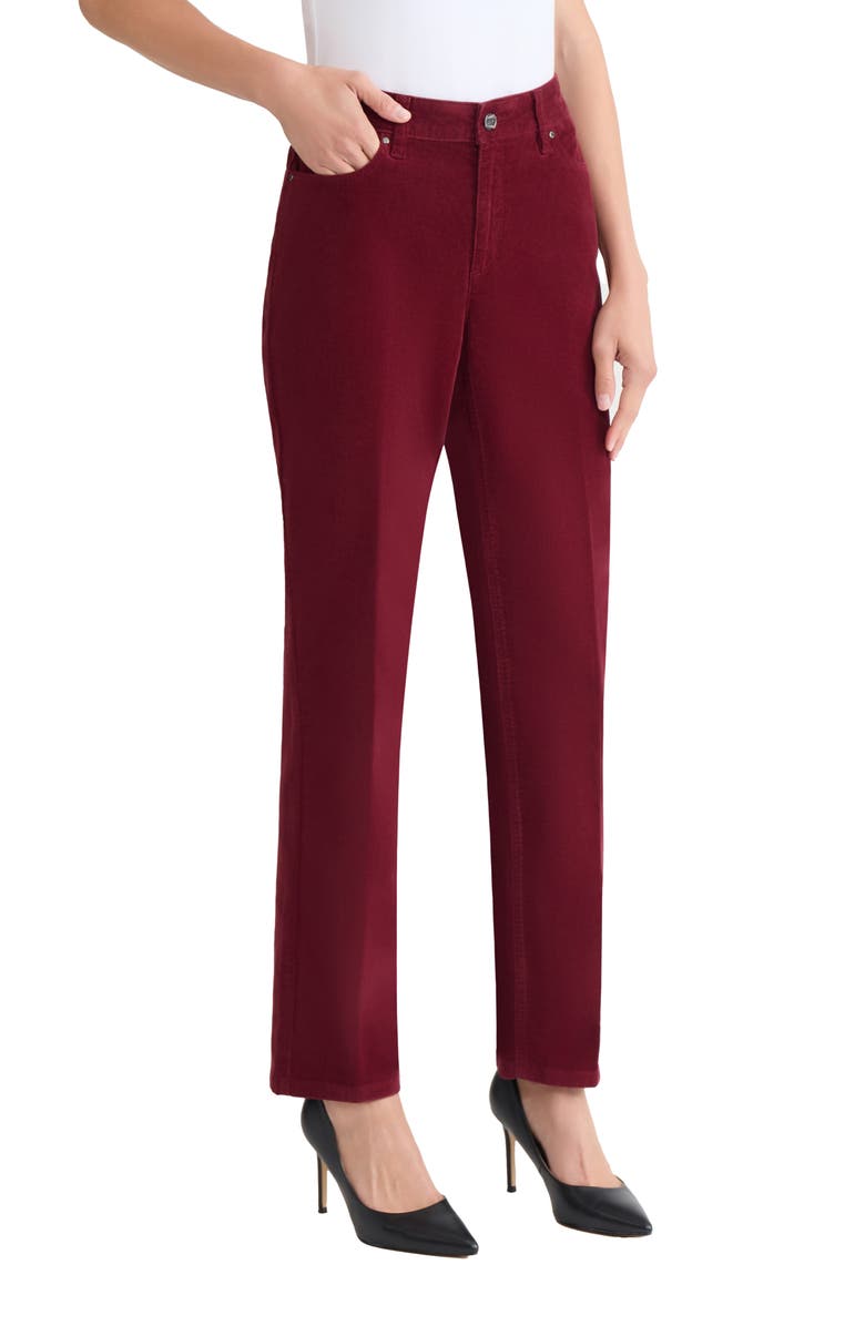 Jones New York Lexington Straight Leg Jeans, Alternate, color, Bordeaux