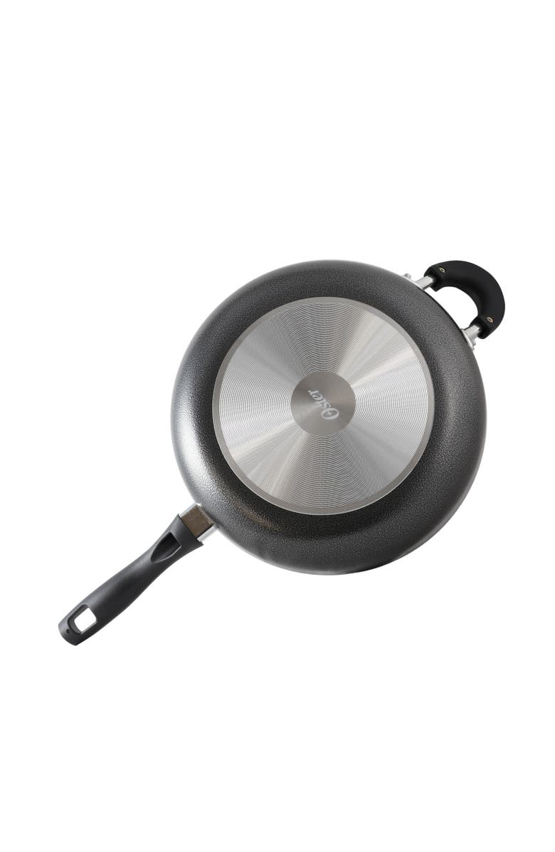 OSTER Clairborne 12 Inch Aluminum Saute Pan with Lid Grey, Alternate, color, Grey