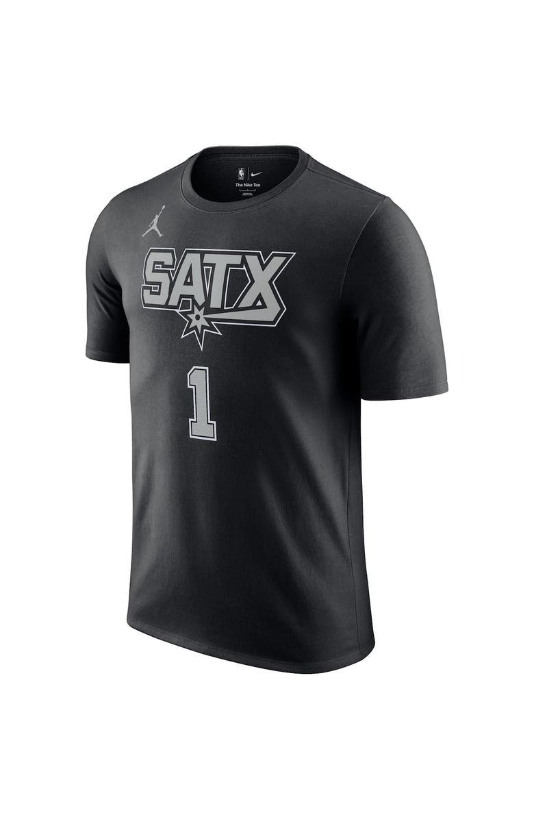 Jordan Brand Men's Jordan Brand Victor Wembanyama Black San Antonio Spurs 2022/23 Statement Edition Name & Number T-Shirt, Alternate, color, Black