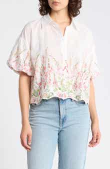 Forgotten Grace Puff Sleeve Print Top