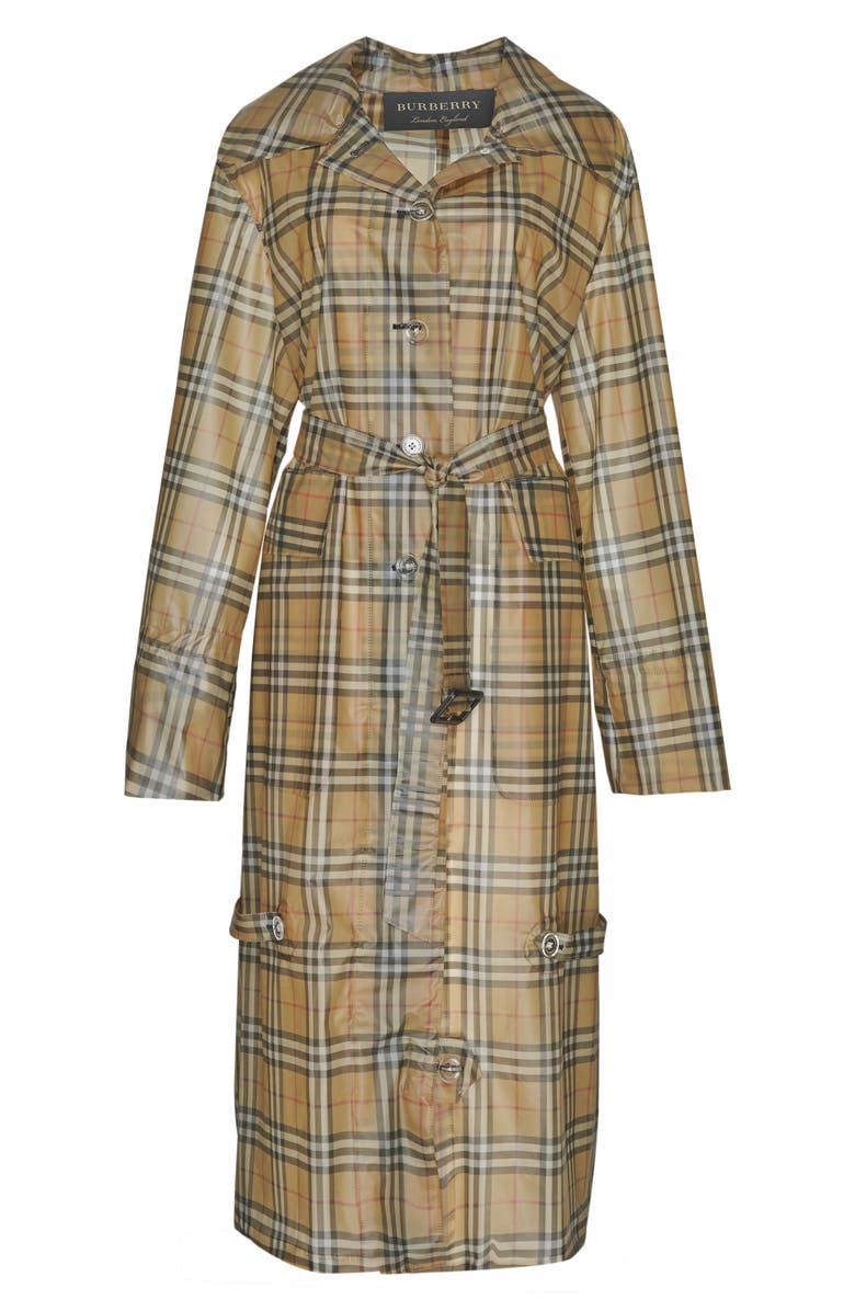 Burberry Vintage Check Plastic Trench Coat, Alternate, color,