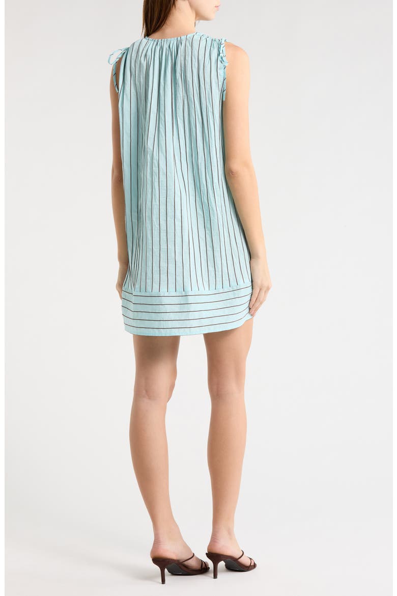 Elena Mixed Stripe Cotton Blend Shift Dress, Alternate, color, POOL STRIPE