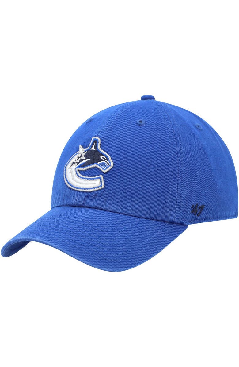'47 Men's '47 Blue Vancouver Canucks Team Clean Up Adjustable Hat, Main, color, Blue