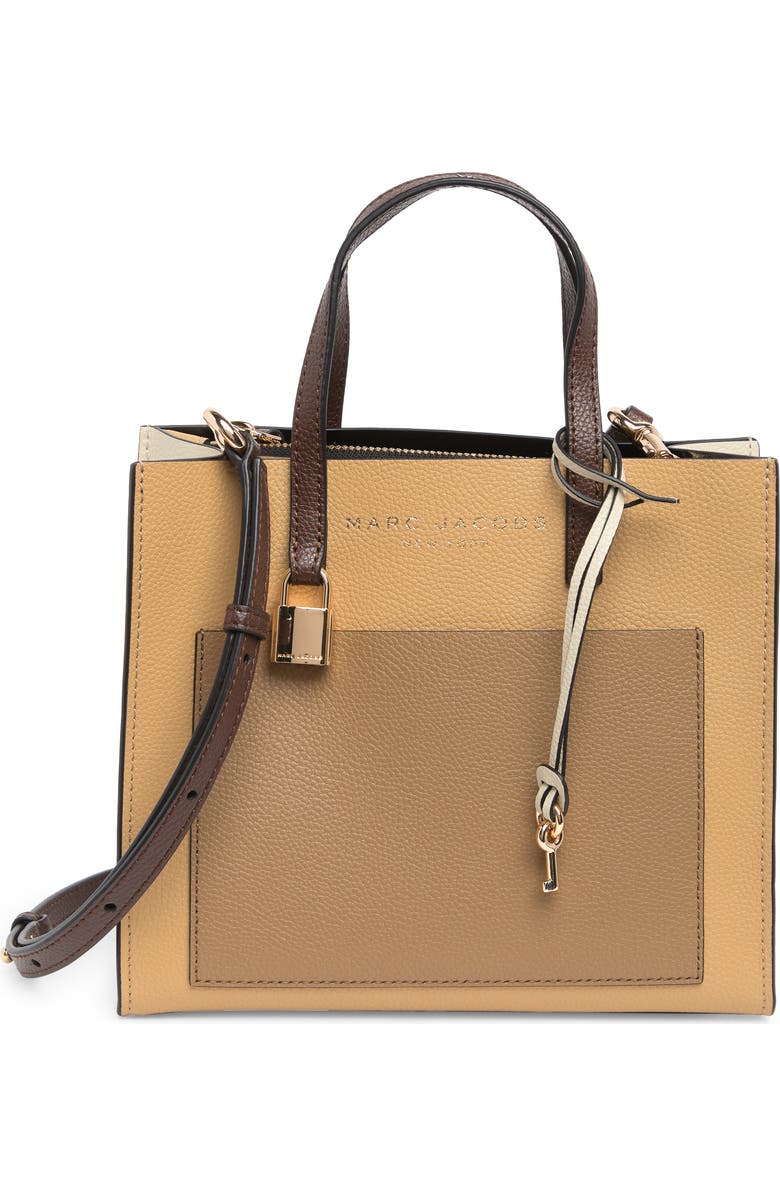 Marc Jacobs Mini Grind Colorblock Leather Tote Bag, Main, color,