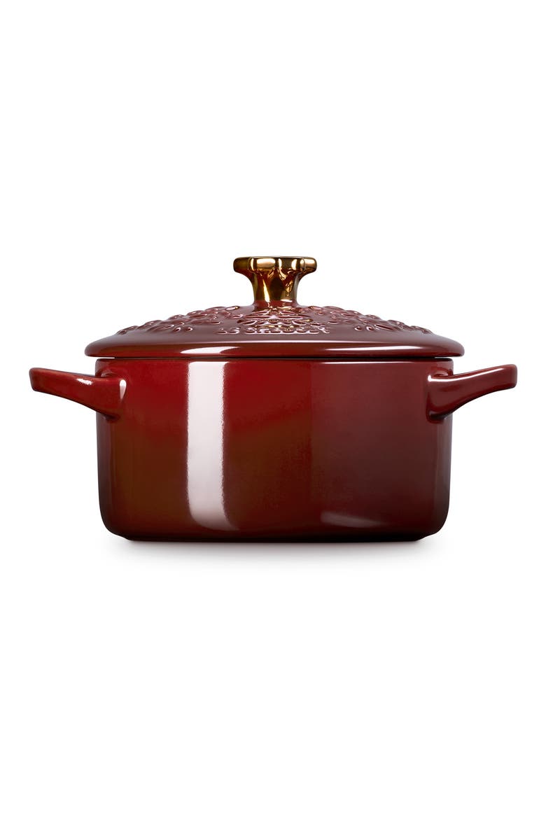 Noël Collection Stoneware Cocotte, Alternate, color, GARNET