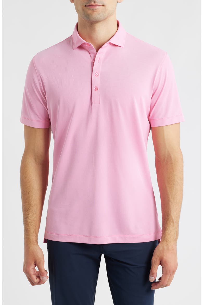 Clegg Solid Piqué Performance Golf Polo, Main, color, PUNCH