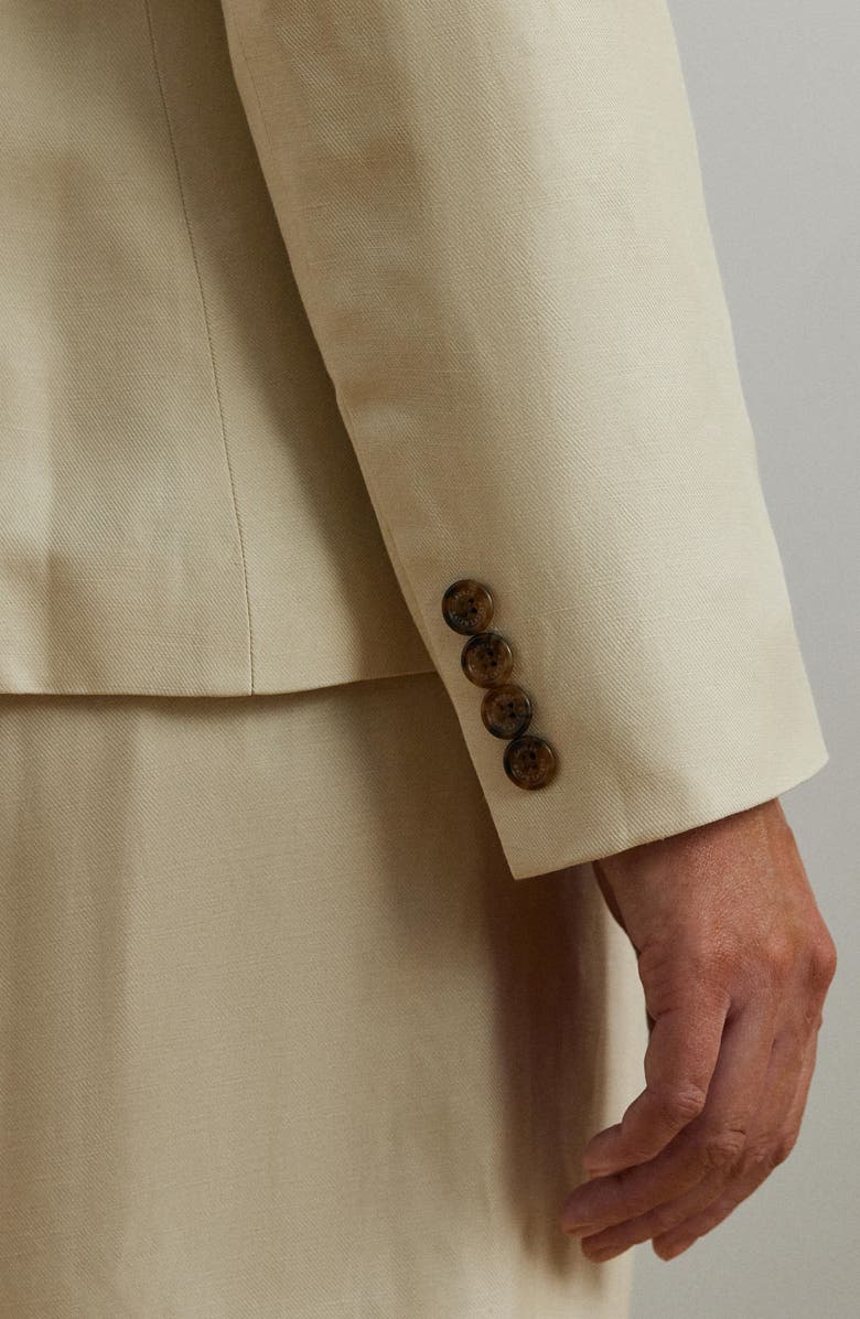 Lauren Ralph Lauren Linen Blend Twill Blazer, Alternate, color, Ivory Beige