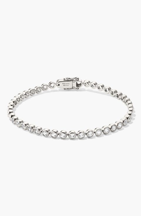 Bezel Sapphire Tennis Bracelet