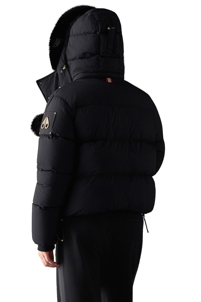 Misti Peak Faux Fur Trim Puffer Jacket, Alternate, color, BLACK-BLACK