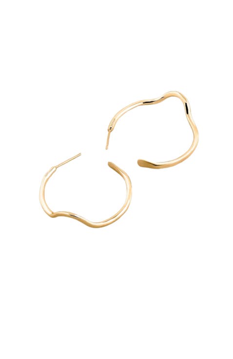 Noele wave hoops earrings large