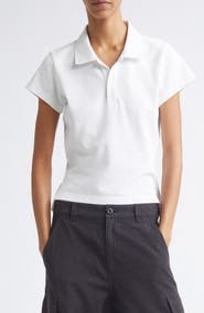 Alexander Wang Shrunken Cotton Piqué Polo